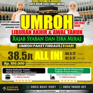 umroh bulan januari 2027 paket firdaus