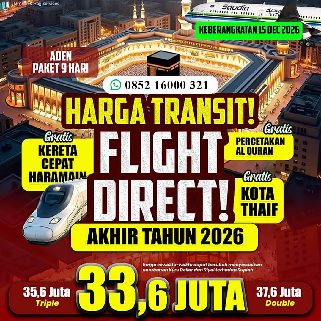umroh desember 2026 jannah firdaus paket aden 9 hari