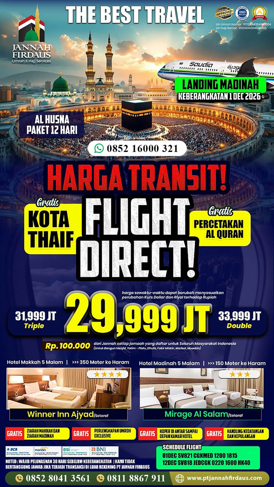 umroh desember 2026 jannah firdaus paket alhusna