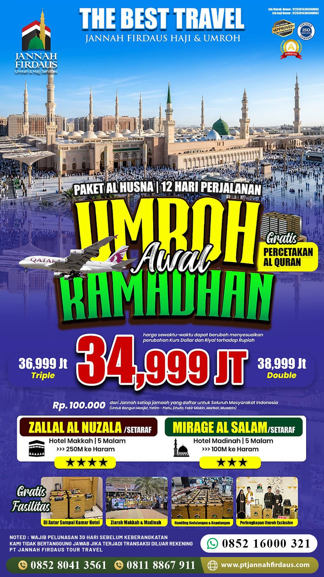 umroh februari 2027 awal ramadhan alhusna