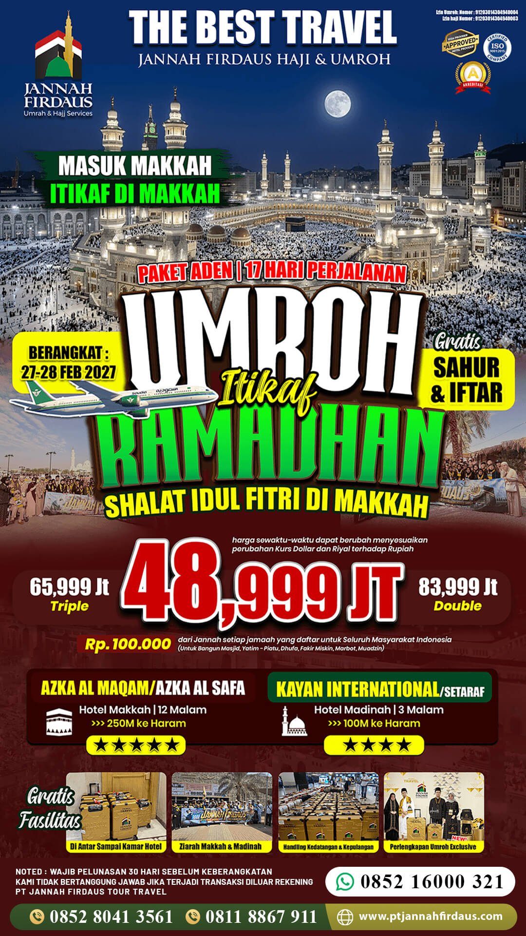 umroh februari 2027 itikaf ramadhan aden