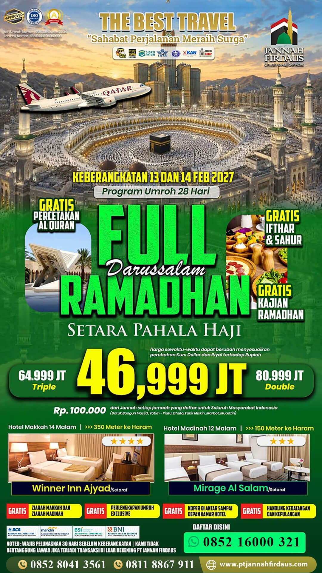 umroh full ramadhan 2027 jannah firdaus paket darussalam 1448 hijriah