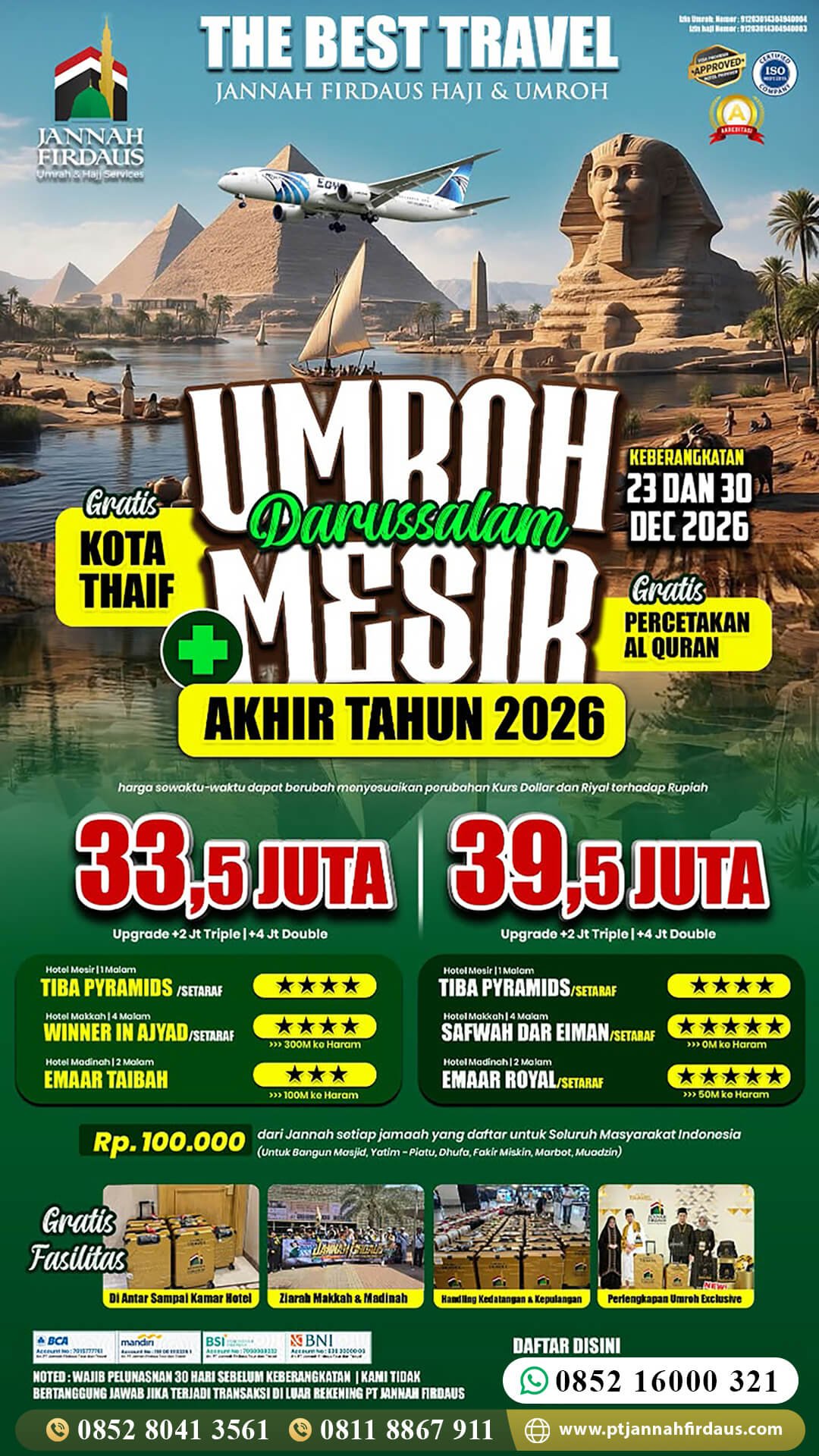 umroh plus mesir ekonomis akhir tahun 2026 1 umroh plus mesir akhir tahun 2026 jannah firdaus paket darussalam