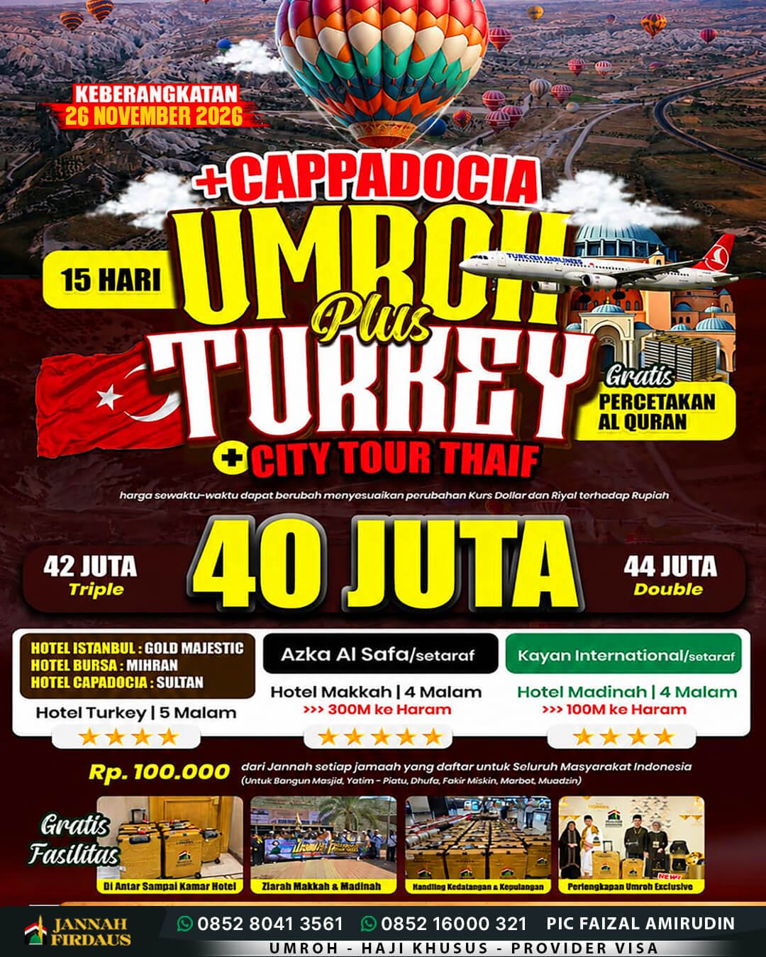 umroh plus turki cappadocia november 2026 jannah firdaus