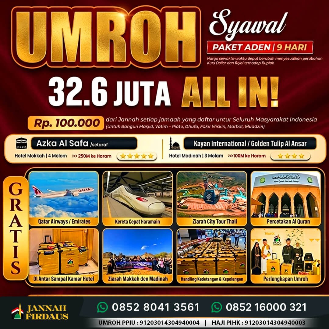 umroh syawal 1448 hijriah paket aden