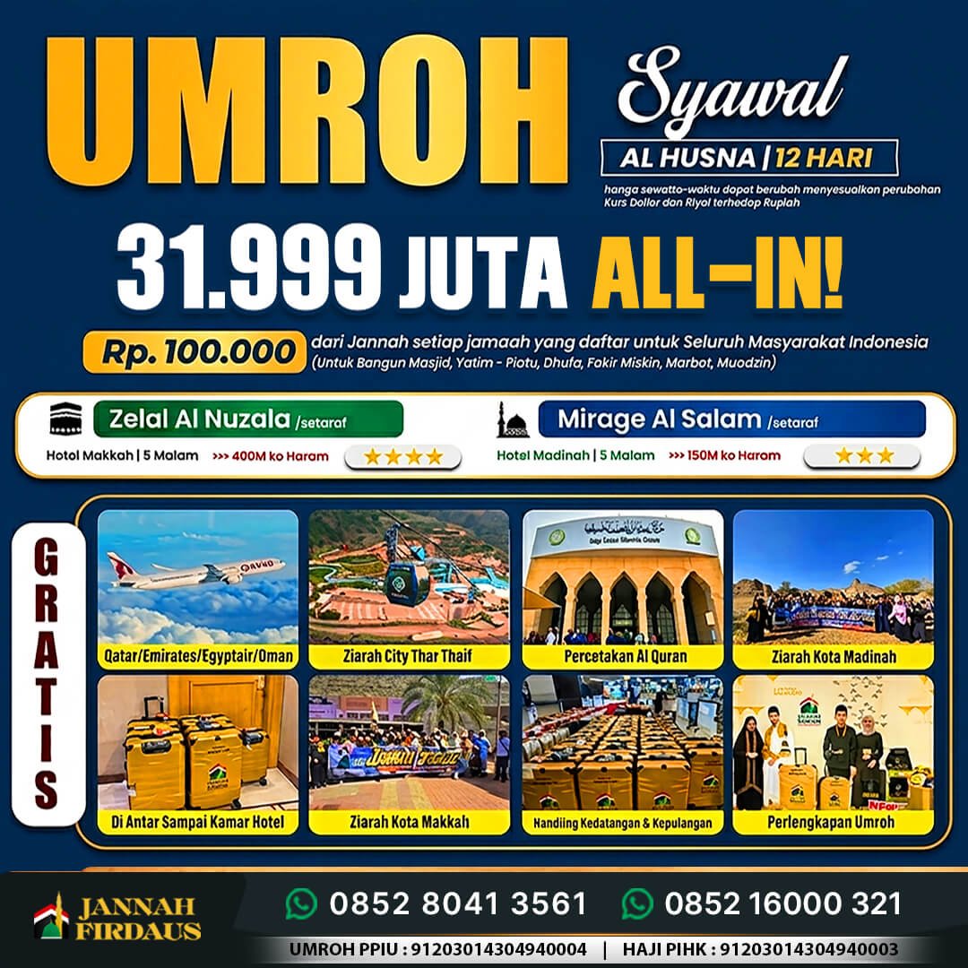 umroh syawal 1448 hijriah paket alhusna
