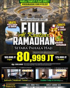 paket umroh full ramadhan 2027 jannah firdaus 28 hari alkautsar 1448 hijriah