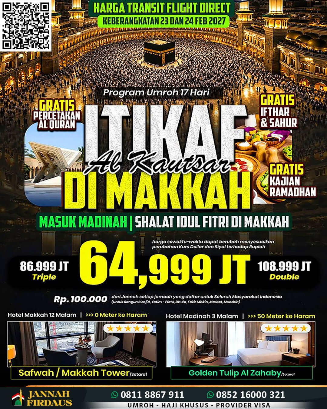 paket umroh itikaf ramadhan 2027 jannah firdaus 17 hari alkautsar masuk madinah