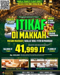 paket umroh itikaf ramadhan 2027 jannah firdaus 17 hari darussalam masuk makkah