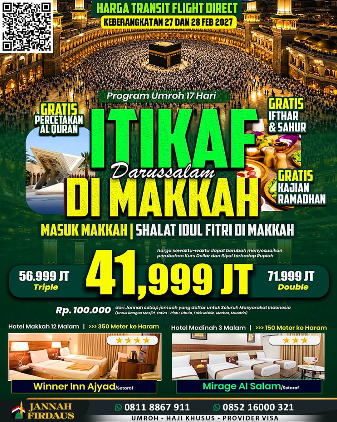 paket umroh itikaf ramadhan 2027 jannah firdaus 17 hari darussalam masuk makkah