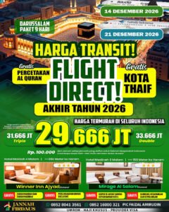 umroh akhir tahun 2026 paket darussalam 9 hari
