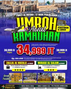 umroh awal ramadhan 2027 jannah firdaus paket 12 hari alhusna