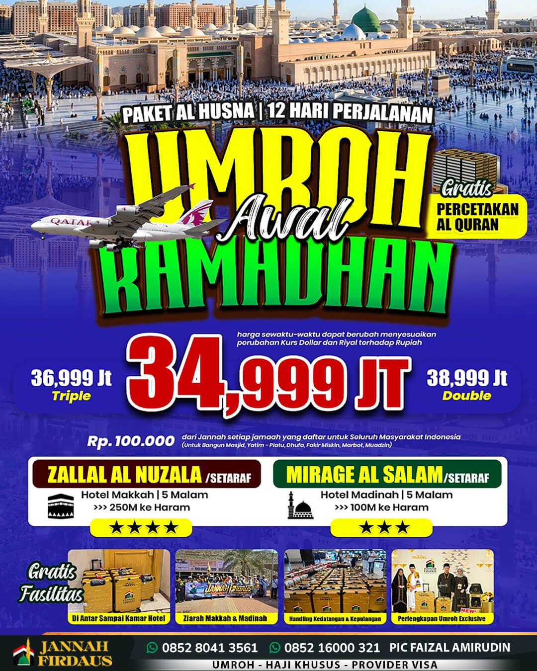 umroh awal ramadhan 2027 jannah firdaus paket 12 hari alhusna