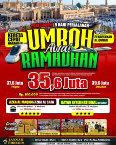 umroh awal ramadhan 2027 jannah firdaus paket 9 hari aden