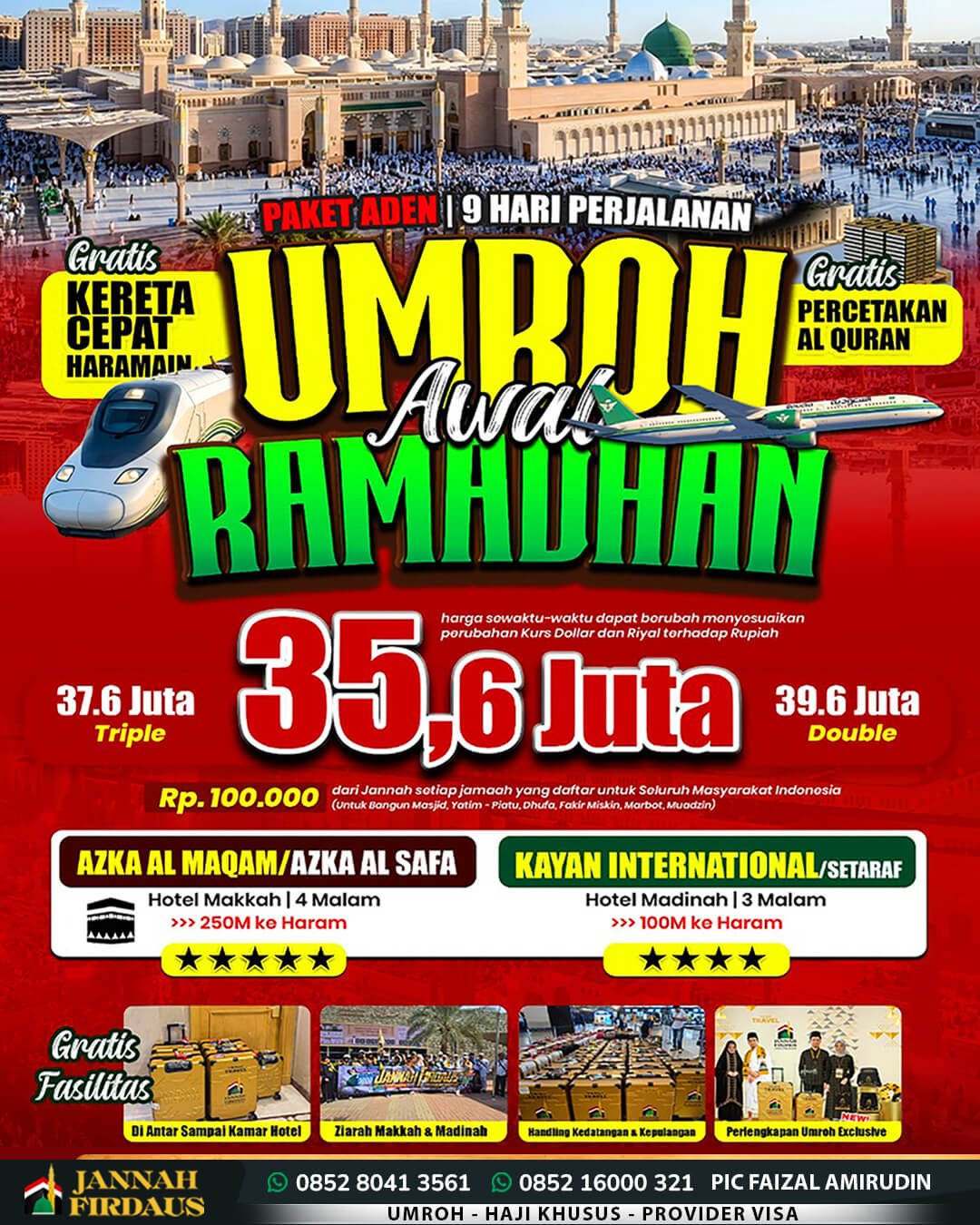 umroh awal ramadhan 2027 jannah firdaus paket 9 hari aden