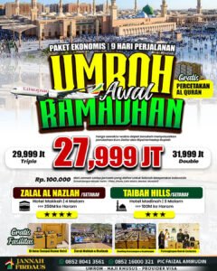 umroh awal ramadhan 2027 jannah firdaus paket 9 hari ekonomis