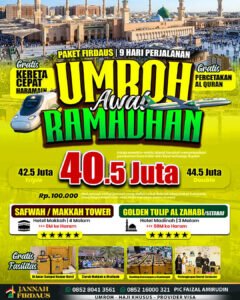 umroh awal ramadhan 2027 jannah firdaus paket 9 hari firdaus