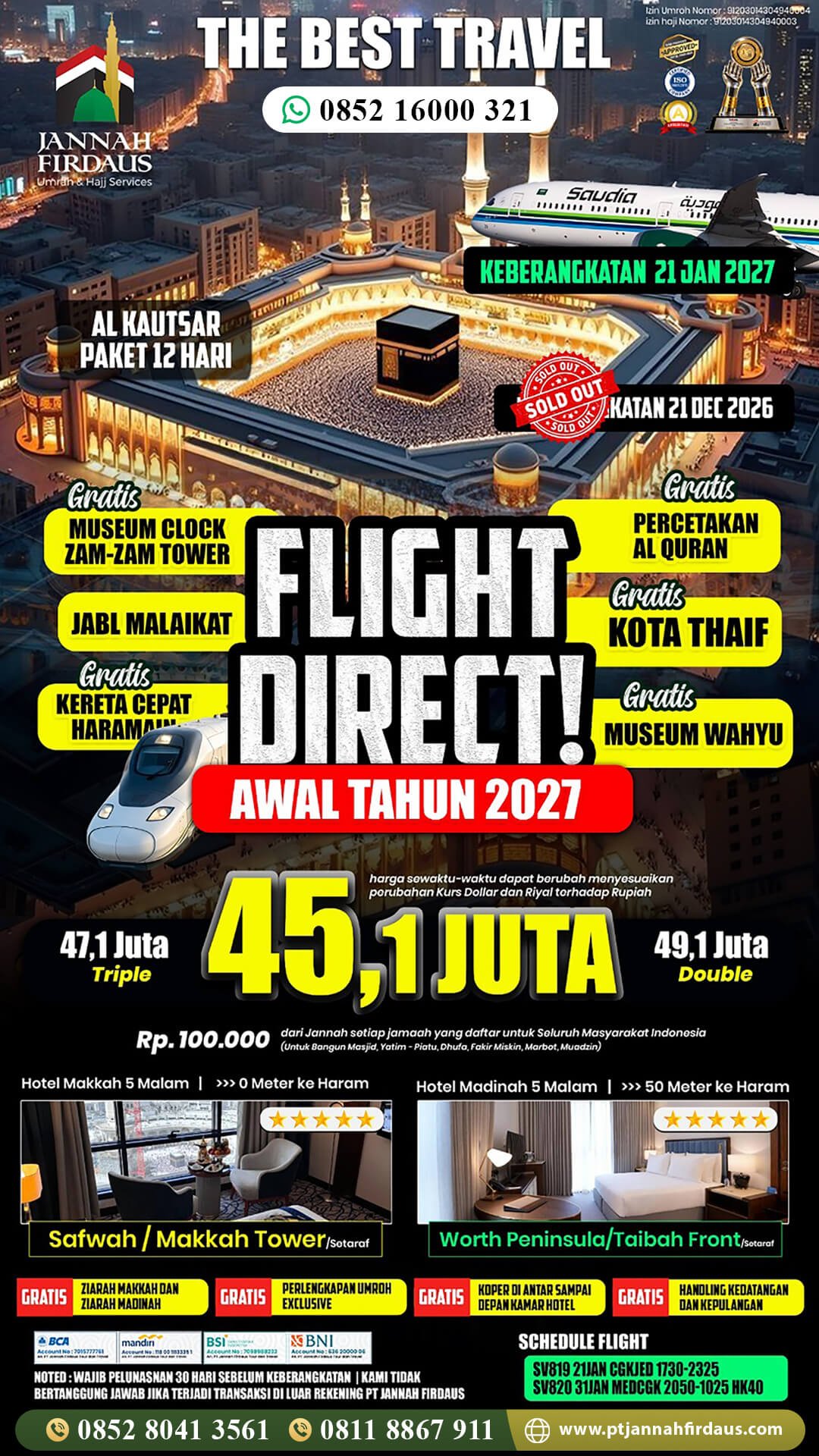 Travel Umroh 2026 2027 29 umroh awal tahun 2027 jannah firdaus bulan januari paket alkautsar
