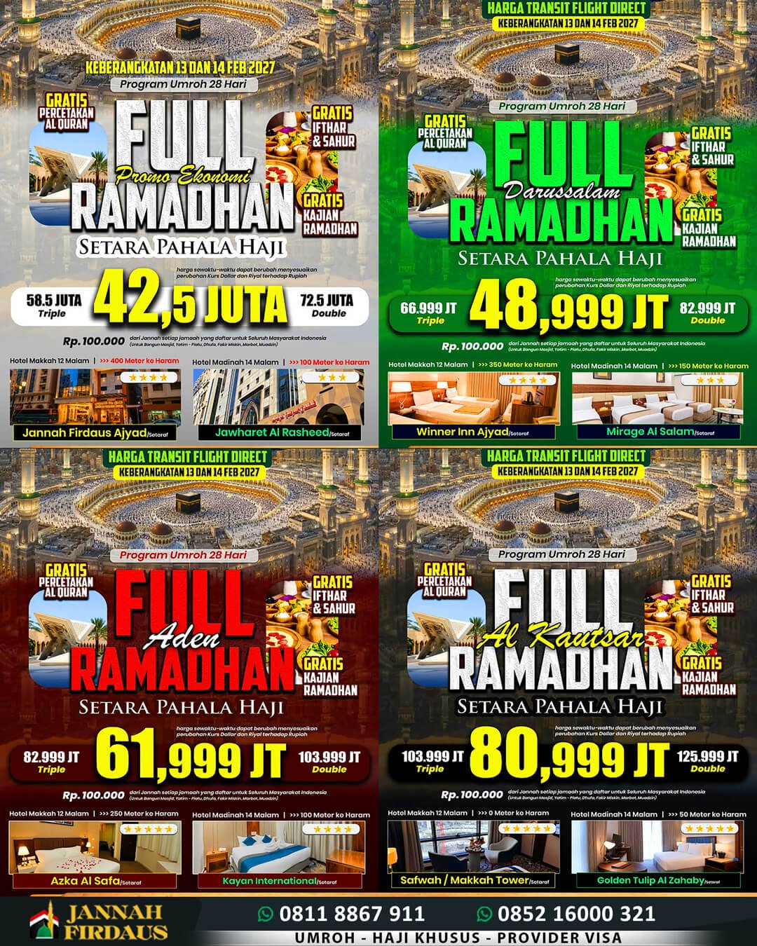 umroh full ramadhan 2027 jannah firdaus paket 28 hari 1448 hijriah