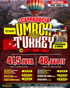 umroh plus turki cappadocia awal tahun 2027 jannah firdaus
