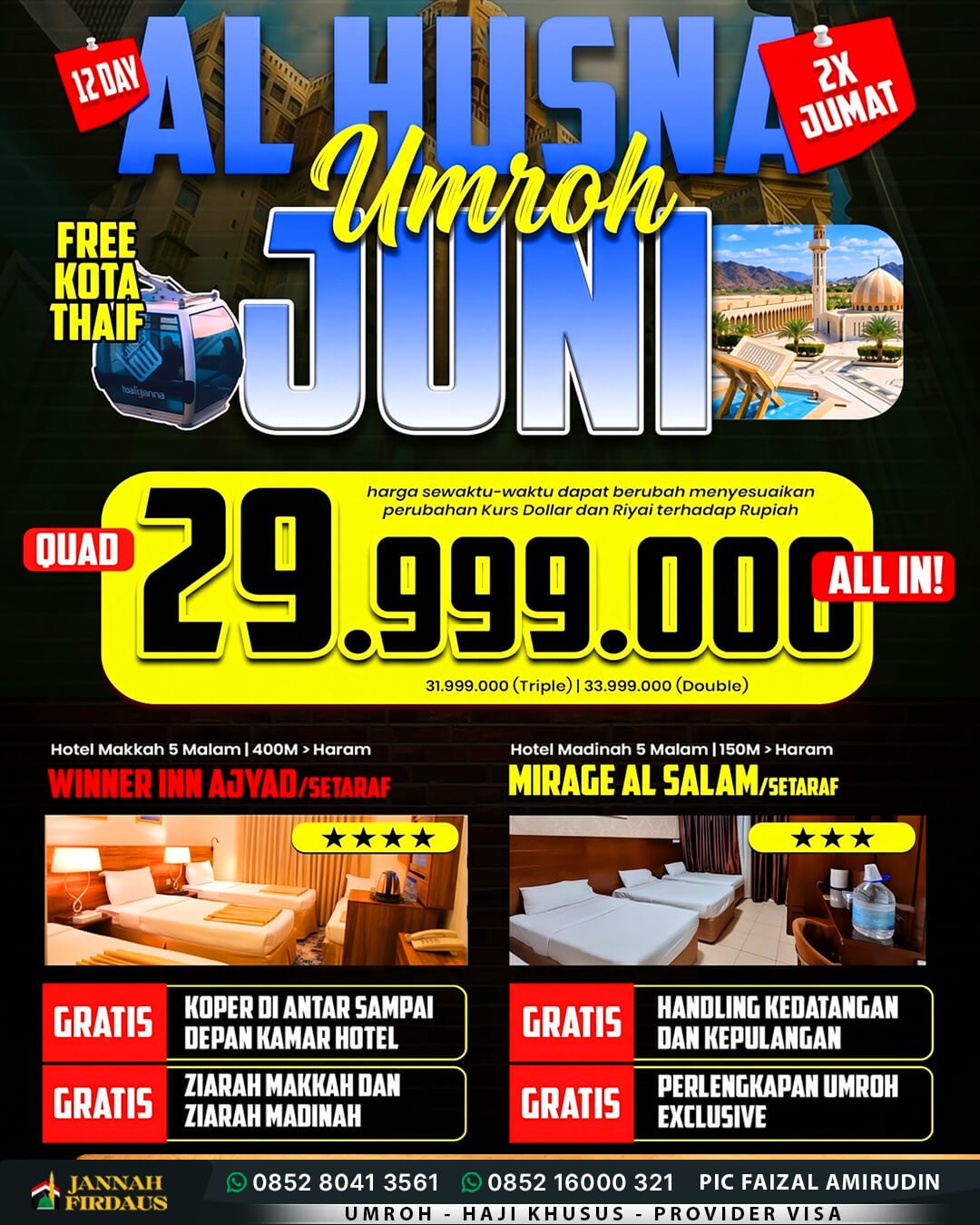Harga Umroh Juni 2027 12 umroh bulan juni 2027 alhusna