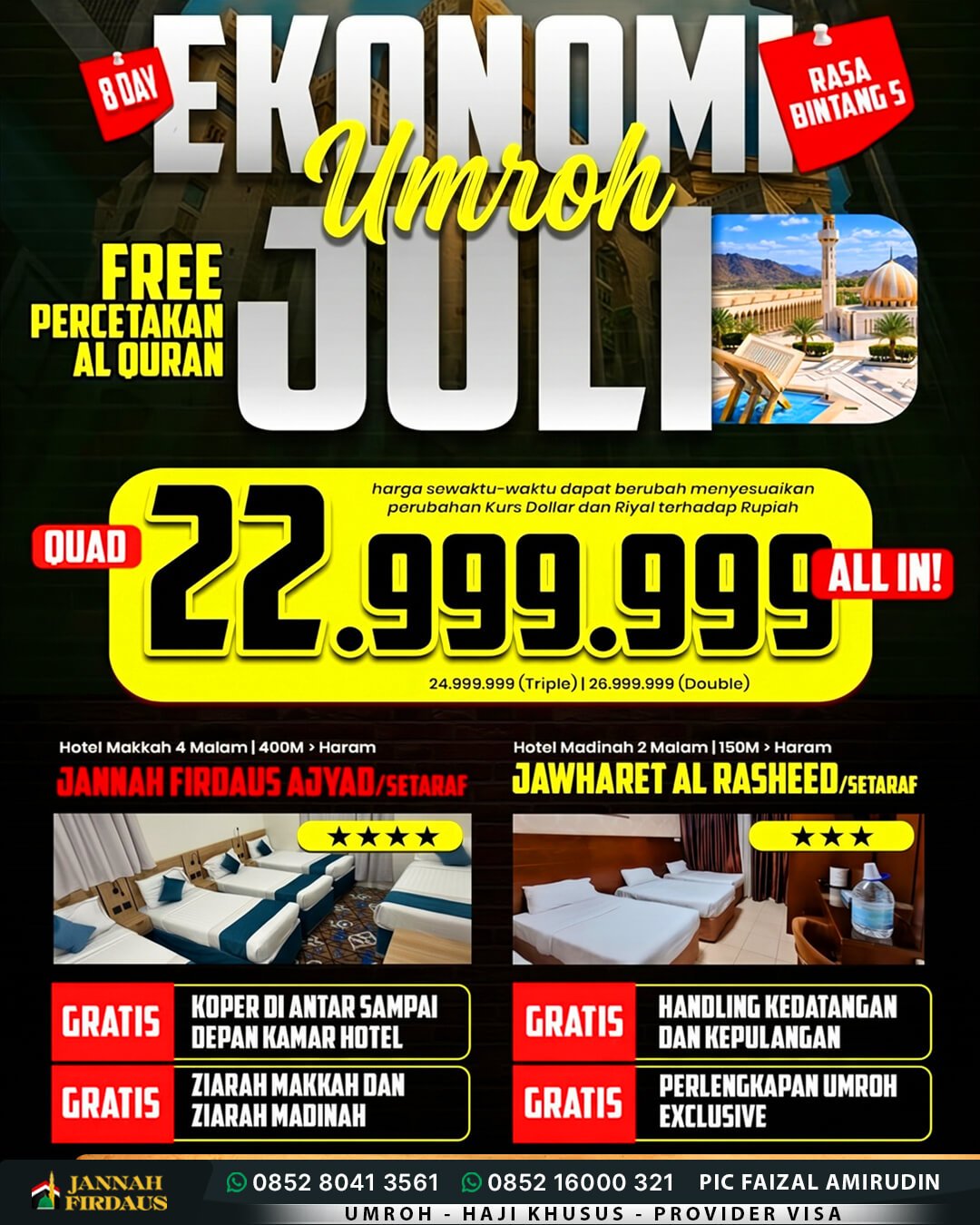 Harga Paket Umroh 2026 2027 206 umroh juli 2027 ekonomis