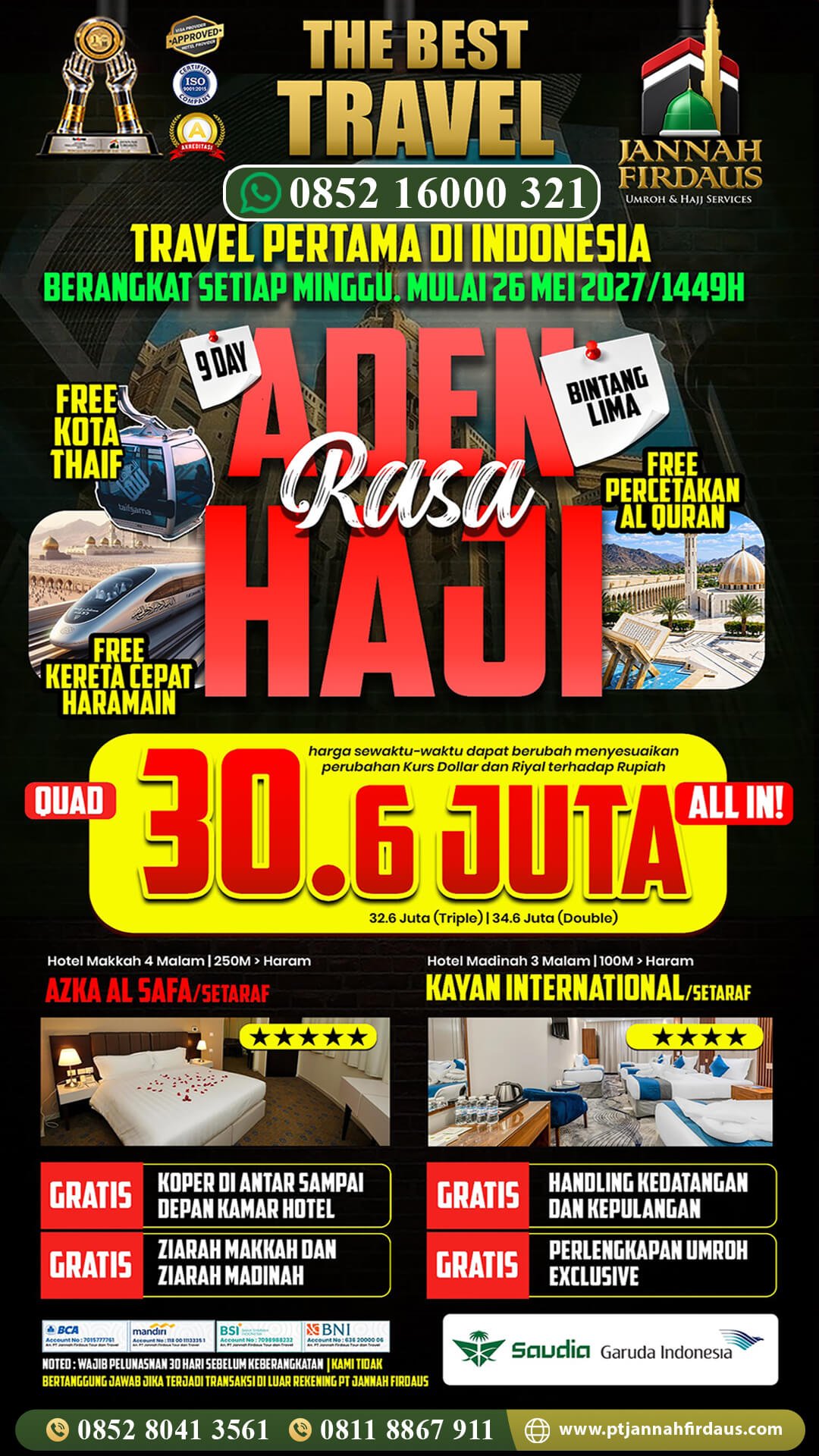 Harga Umroh Mei 2027 3 umroh mei 2027 jannah Firdaus paket aden