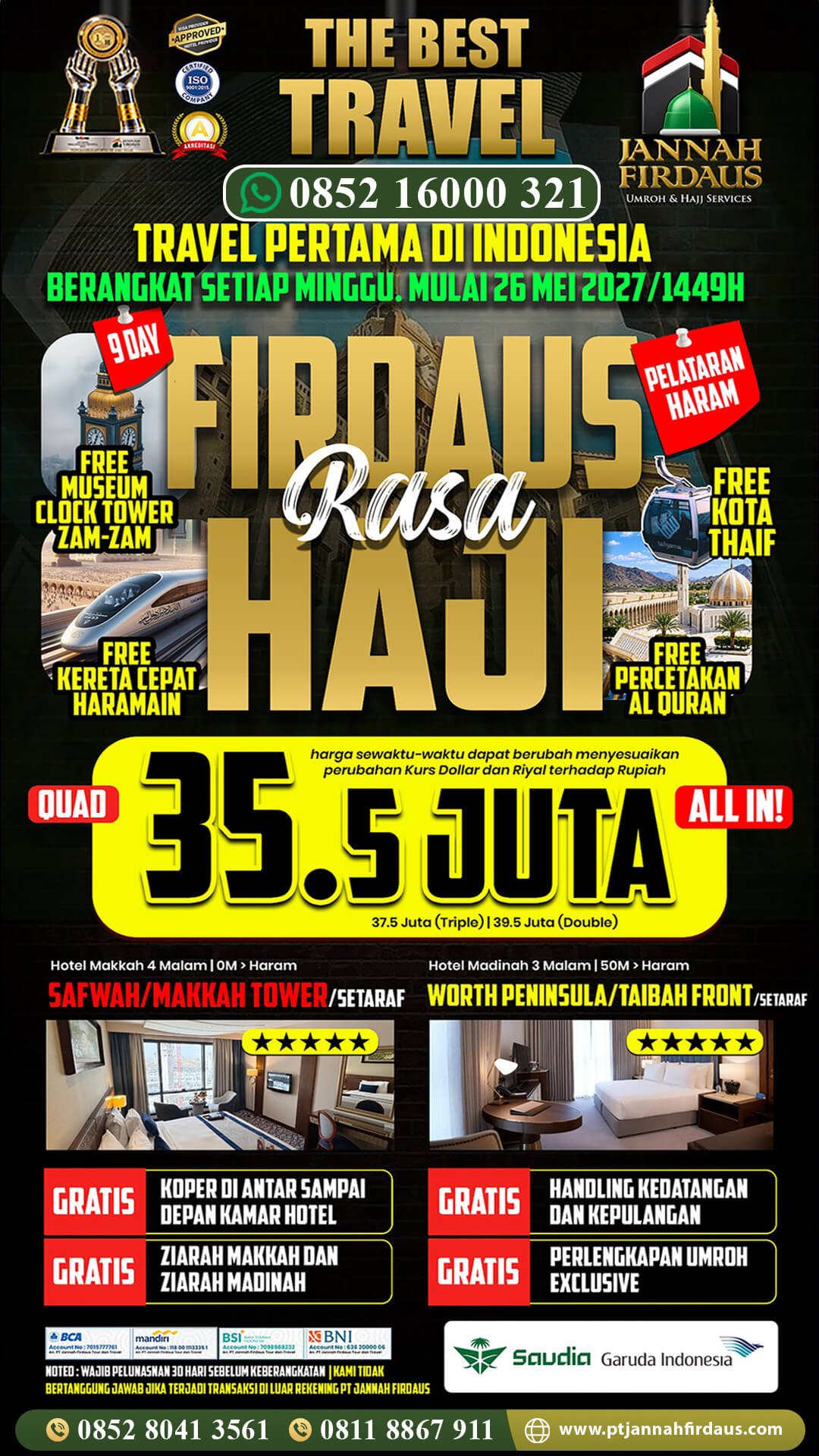 Harga Umroh Mei 2027 4 umroh mei 2027 jannah Firdaus paket firdaus