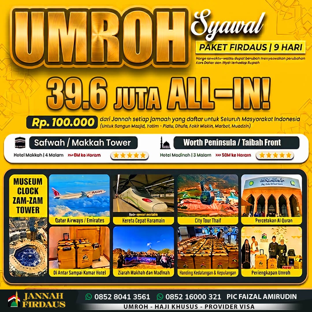 umroh syawal 2027 1448 hijriah paket firdaus