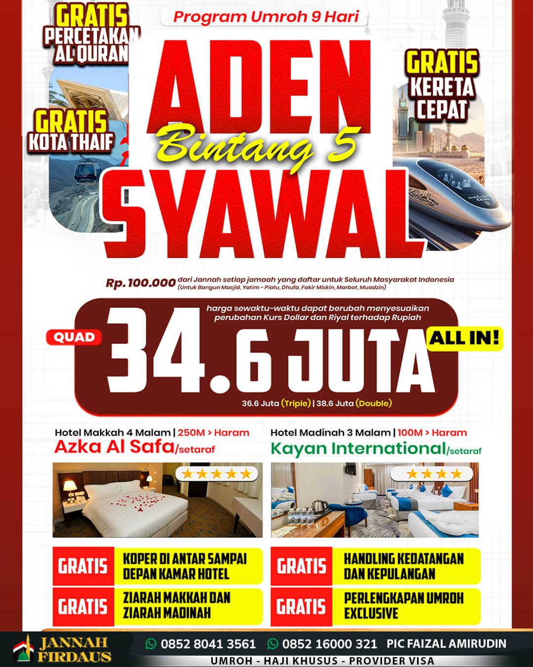 umroh syawal 2027 jannah firdaus paket aden 9 hari