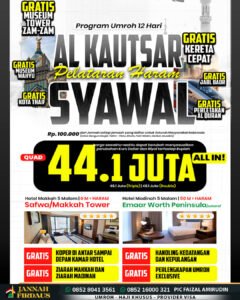 umroh syawal 2027 jannah firdaus paket alkautsar 12 hari