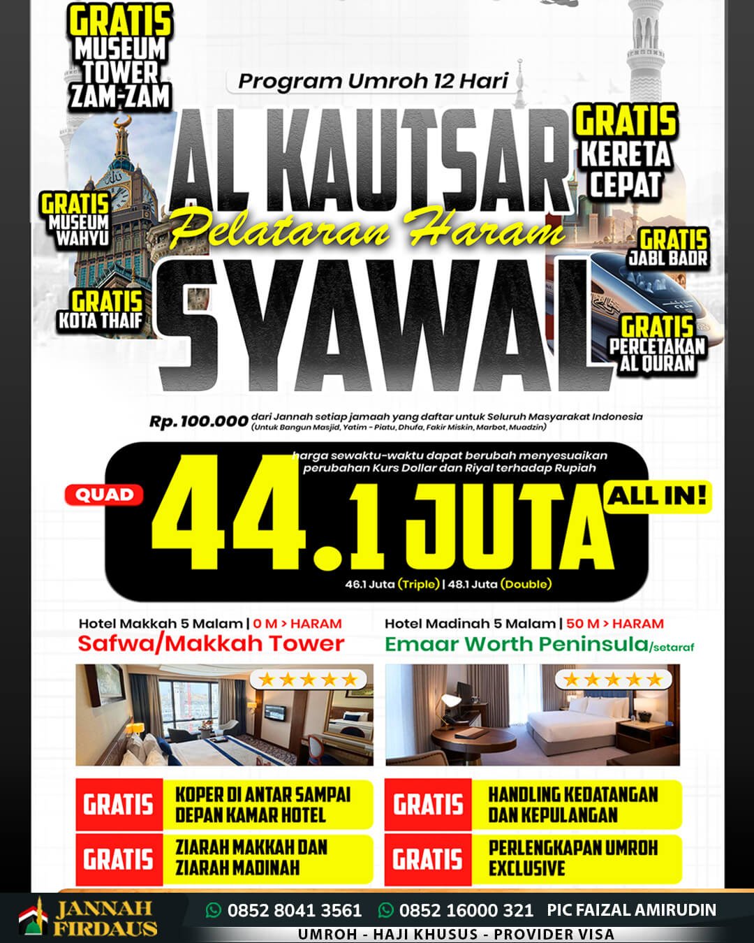 umroh syawal 2027 jannah firdaus paket alkautsar 12 hari